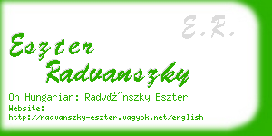 eszter radvanszky business card